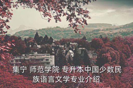  集寧 師范學(xué)院 專升本中國(guó)少數(shù)民族語言文學(xué)專業(yè)介紹