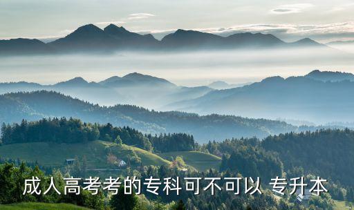 成人高考考的?？瓶刹豢梢?專升本