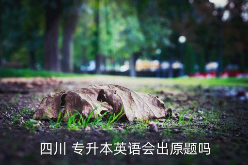  四川 專升本英語(yǔ)會(huì)出原題嗎