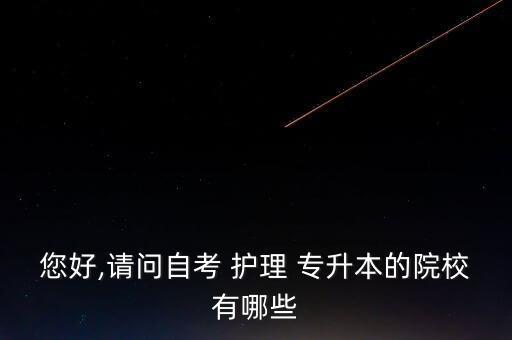 您好,請(qǐng)問自考 護(hù)理 專升本的院校有哪些