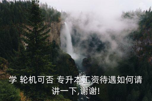 學(xué) 輪機(jī)可否 專(zhuān)升本工資待遇如何請(qǐng)講一下,謝謝!