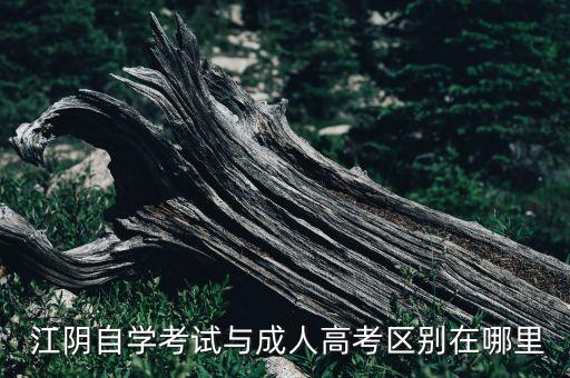  江陰自學(xué)考試與成人高考區(qū)別在哪里