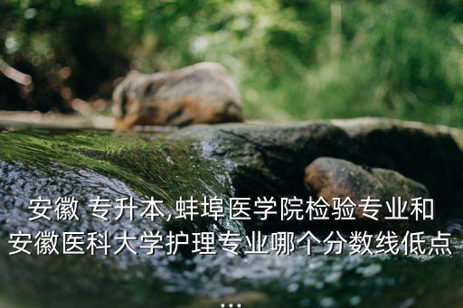 安徽 專升本,蚌埠醫(yī)學(xué)院檢驗專業(yè)和安徽醫(yī)科大學(xué)護理專業(yè)哪個分數(shù)線低點...