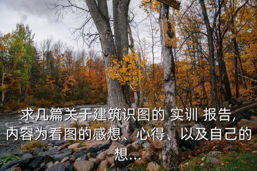 求幾篇關于建筑識圖的 實訓 報告,內容為看圖的感想、心得、以及自己的想...