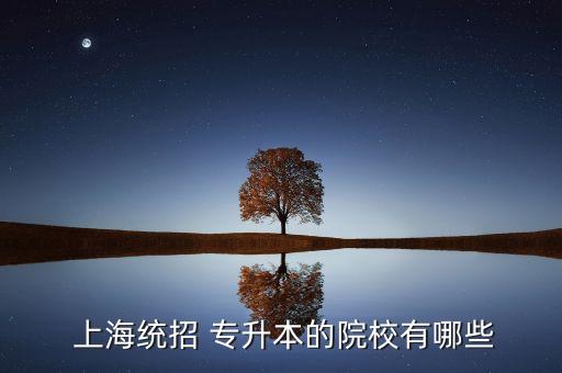  上海統招 專升本的院校有哪些