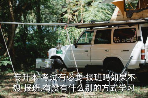  專升本 考試有必要 報(bào)班嗎如果不想 報(bào)班,有沒(méi)有什么別的方式學(xué)習(xí)