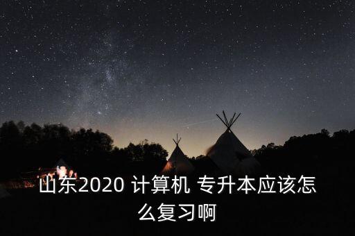 山東2020 計(jì)算機(jī) 專升本應(yīng)該怎么復(fù)習(xí)啊