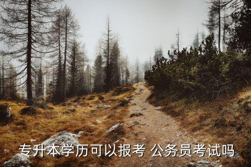  專升本學(xué)歷可以報(bào)考 公務(wù)員考試嗎