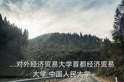 ...對外經(jīng)濟貿(mào)易大學(xué)首都經(jīng)濟貿(mào)易大學(xué) 中國人民大學(xué)