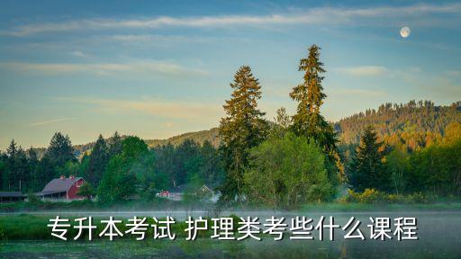  專升本考試 護(hù)理類考些什么課程