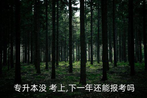 專(zhuān)升本沒(méi) 考上,下一年還能報(bào)考嗎