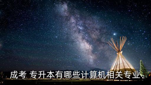 成考 專升本有哪些計(jì)算機(jī)相關(guān)專業(yè)