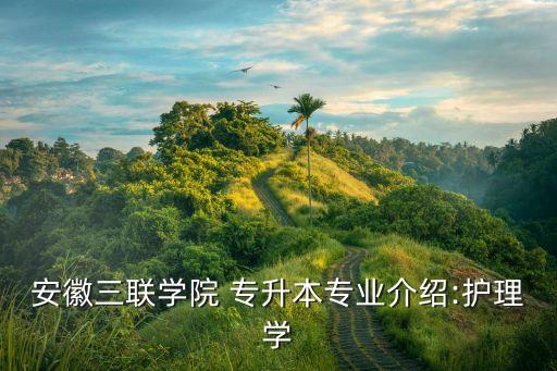 安徽三聯(lián)學(xué)院 專升本專業(yè)介紹:護(hù)理學(xué)