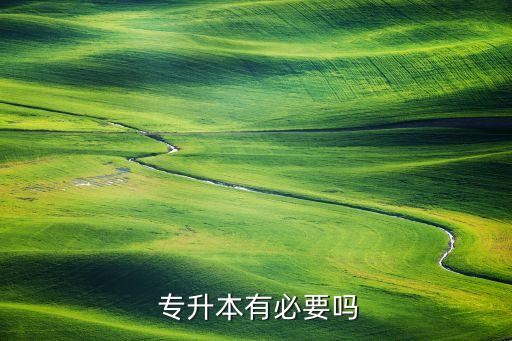  專(zhuān)升本有必要嗎