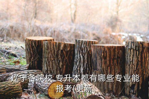  遼寧各院校 專升本都有哪些專業(yè)能報(bào)考(更新