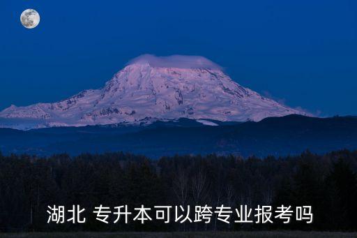  湖北 專升本可以跨專業(yè)報考嗎