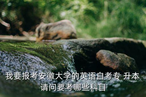 我要報(bào)考安徽大學(xué)的英語(yǔ)自考專 升本請(qǐng)問要考哪些科目