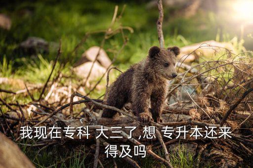 我現(xiàn)在?？?大三了,想 專升本還來得及嗎