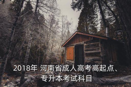 2018年 河南省成人高考高起點(diǎn)、 專升本考試科目