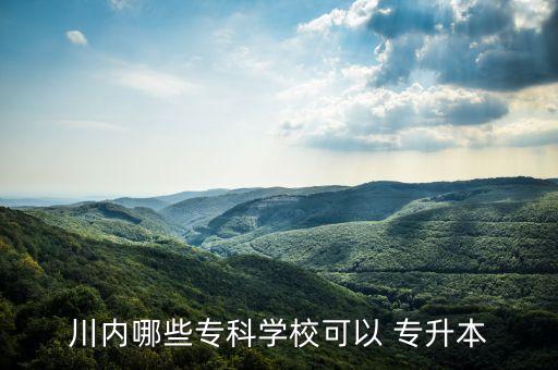 川內(nèi)哪些專科學(xué)?？梢?專升本