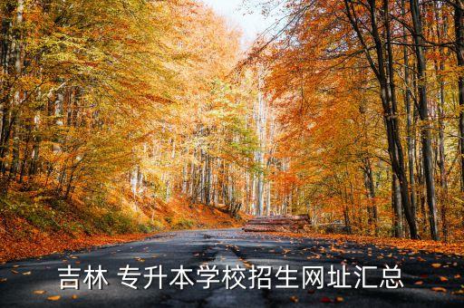 吉林 專升本學校招生網(wǎng)址匯總