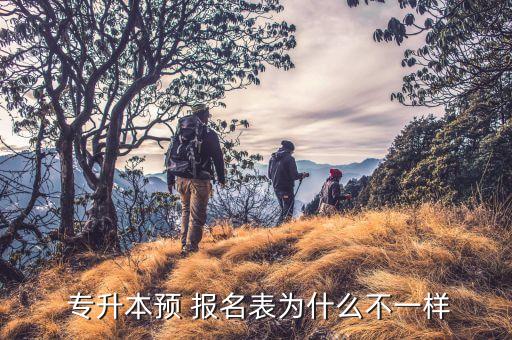  專升本預(yù) 報名表為什么不一樣