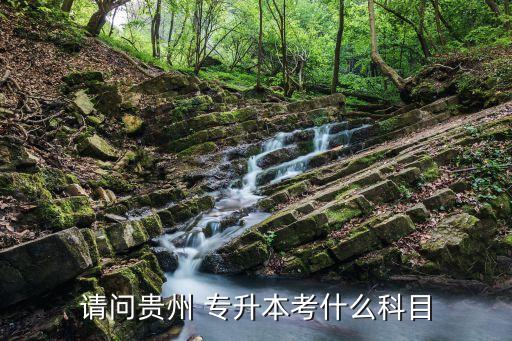 請(qǐng)問(wèn)貴州 專(zhuān)升本考什么科目