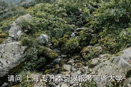 請問 上海 專升本可以報(bào)考哪些大學(xué)