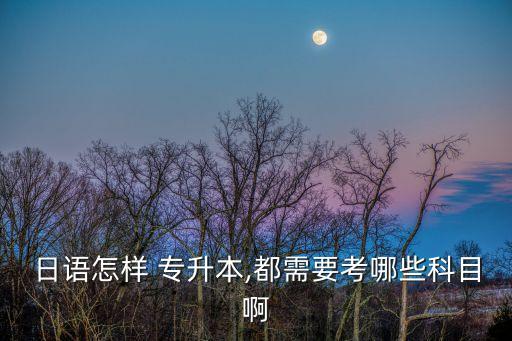 日語(yǔ)怎樣 專(zhuān)升本,都需要考哪些科目啊