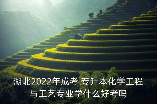 湖北2022年成考 專(zhuān)升本化學(xué)工程與工藝專(zhuān)業(yè)學(xué)什么好考嗎