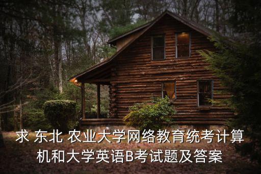 求 東北 農(nóng)業(yè)大學網(wǎng)絡教育統(tǒng)考計算機和大學英語B考試題及答案