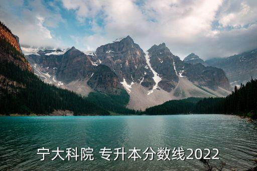 寧大科院 專升本分數(shù)線2022