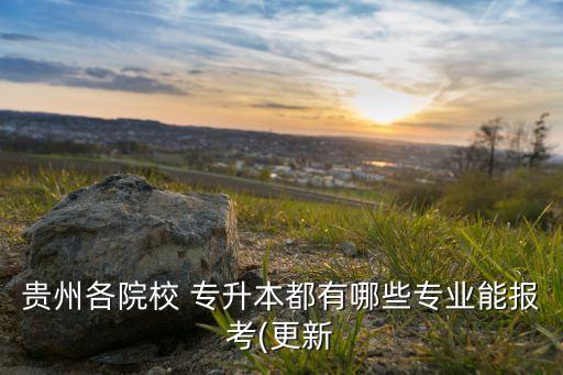 貴州各院校 專升本都有哪些專業(yè)能報(bào)考(更新