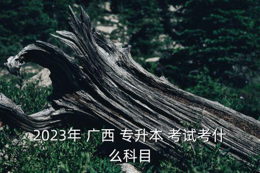 2023年 廣西 專升本 考試考什么科目