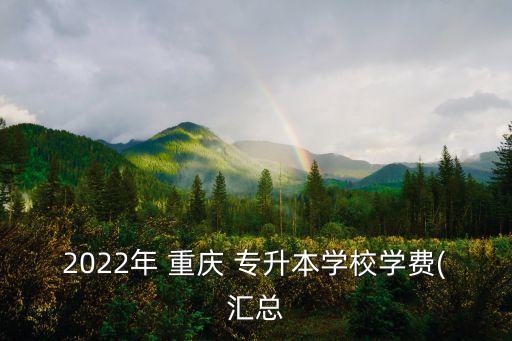 2022年 重慶 專升本學(xué)校學(xué)費(fèi)(匯總