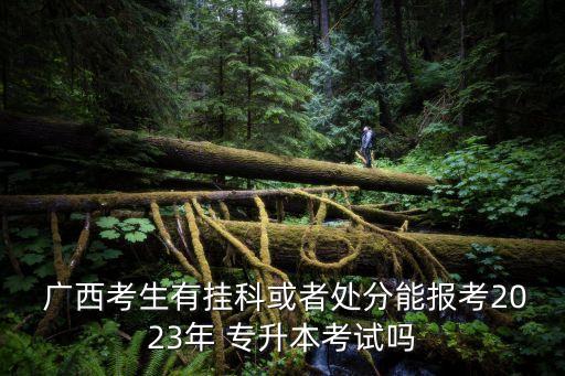  廣西考生有掛科或者處分能報考2023年 專升本考試嗎