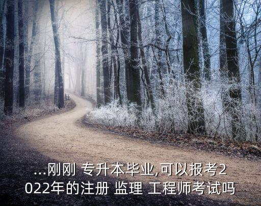 ...剛剛 專升本畢業(yè),可以報(bào)考2022年的注冊(cè) 監(jiān)理 工程師考試嗎