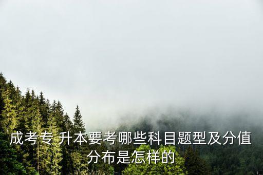 成考專(zhuān) 升本要考哪些科目題型及分值分布是怎樣的