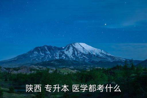 陜西 專升本 醫(yī)學(xué)都考什么