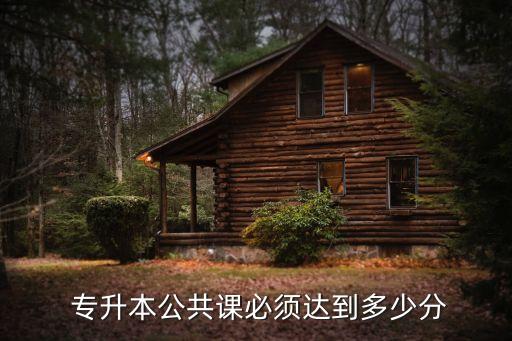  專升本公共課必須達到多少分