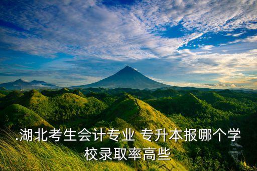 .湖北考生會計(jì)專業(yè) 專升本報(bào)哪個(gè)學(xué)校錄取率高些
