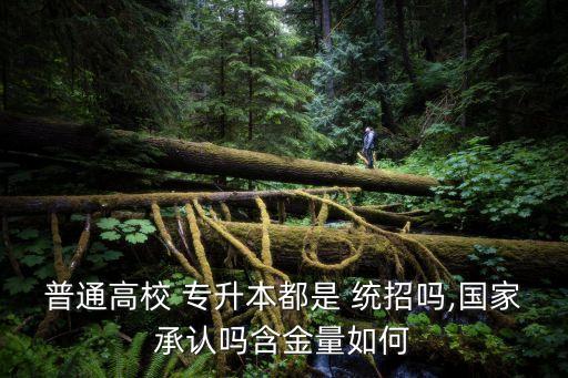 普通高校 專升本都是 統(tǒng)招嗎,國家承認嗎含金量如何