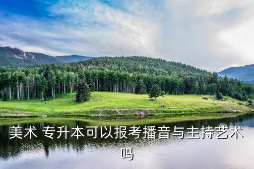 美術 專升本可以報考播音與主持藝術嗎