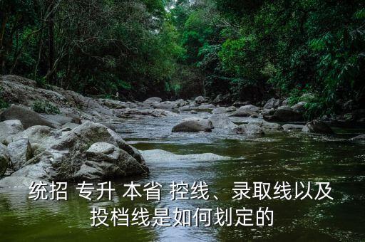統(tǒng)招 專升 本省 控線、錄取線以及投檔線是如何劃定的