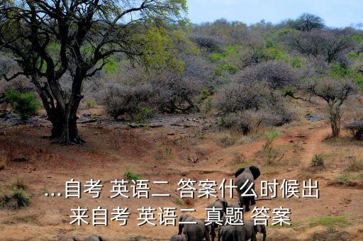 ...自考 英語(yǔ)二 答案什么時(shí)候出來(lái)自考 英語(yǔ)二 真題 答案