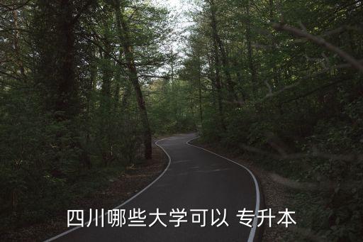 四川哪些大學可以 專升本