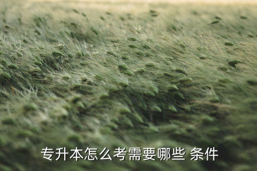 報考專升本的條件,安徽省報考專升本的要求條件