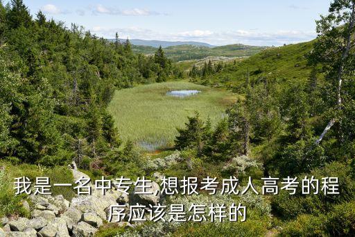 我是一名中專生,想報(bào)考成人高考的程序應(yīng)該是怎樣的