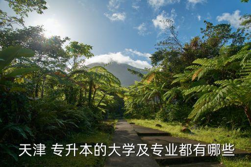  天津 專升本的大學及專業(yè)都有哪些