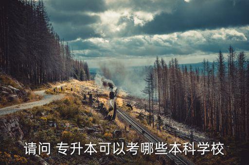 請問 專升本可以考哪些本科學(xué)校